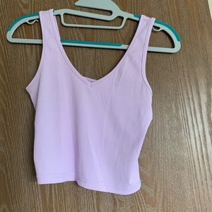 Purple cropped tank top